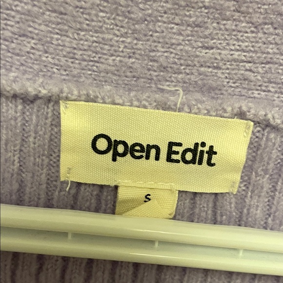 Open Edit Lavender Ribbed Sweater Size Small - Picture 4 of 9